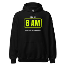 8 AM Saturday Person — Funny Pickleball Hoodie — Black