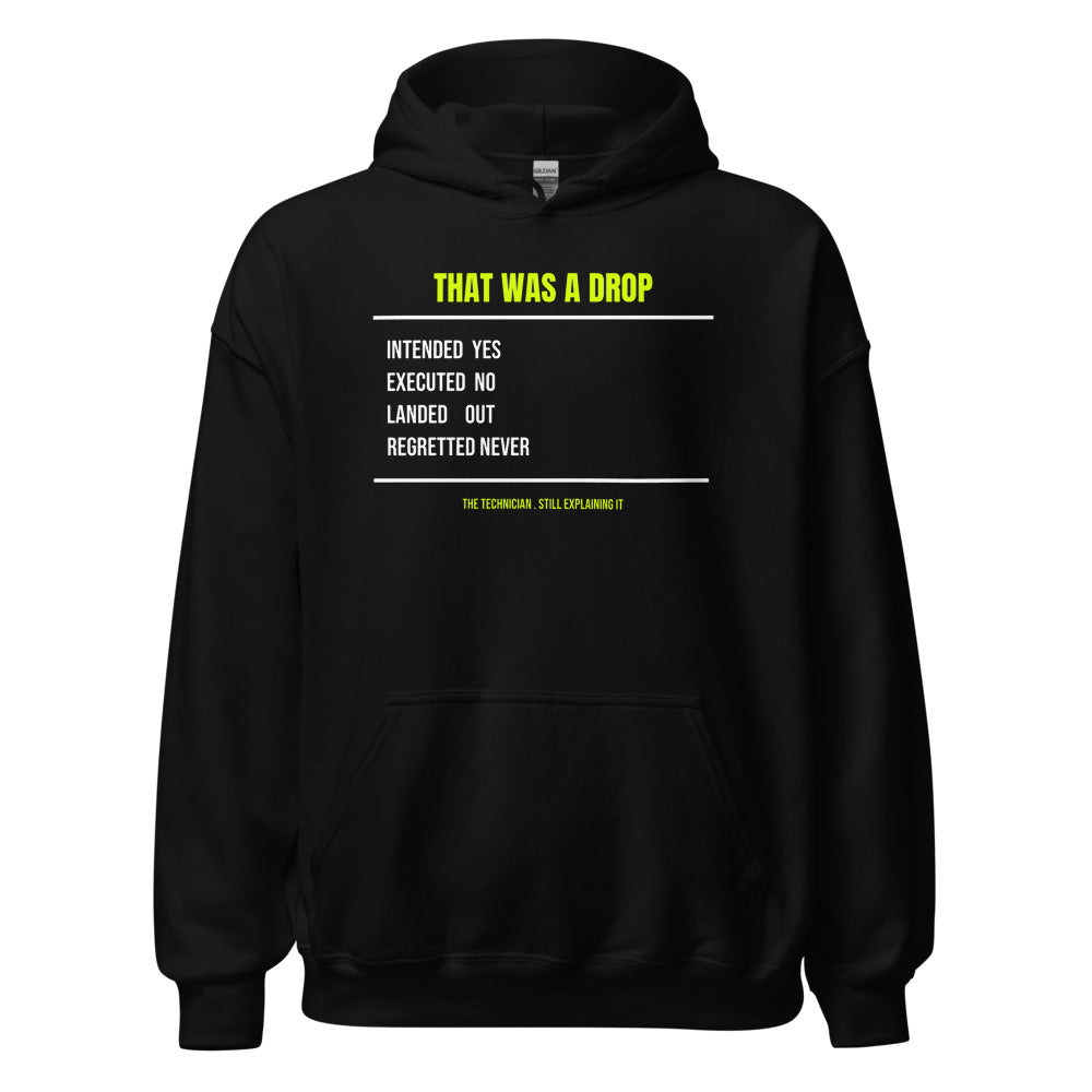 Third Shot Drop Denial — Funny Pickleball Hoodie — Black