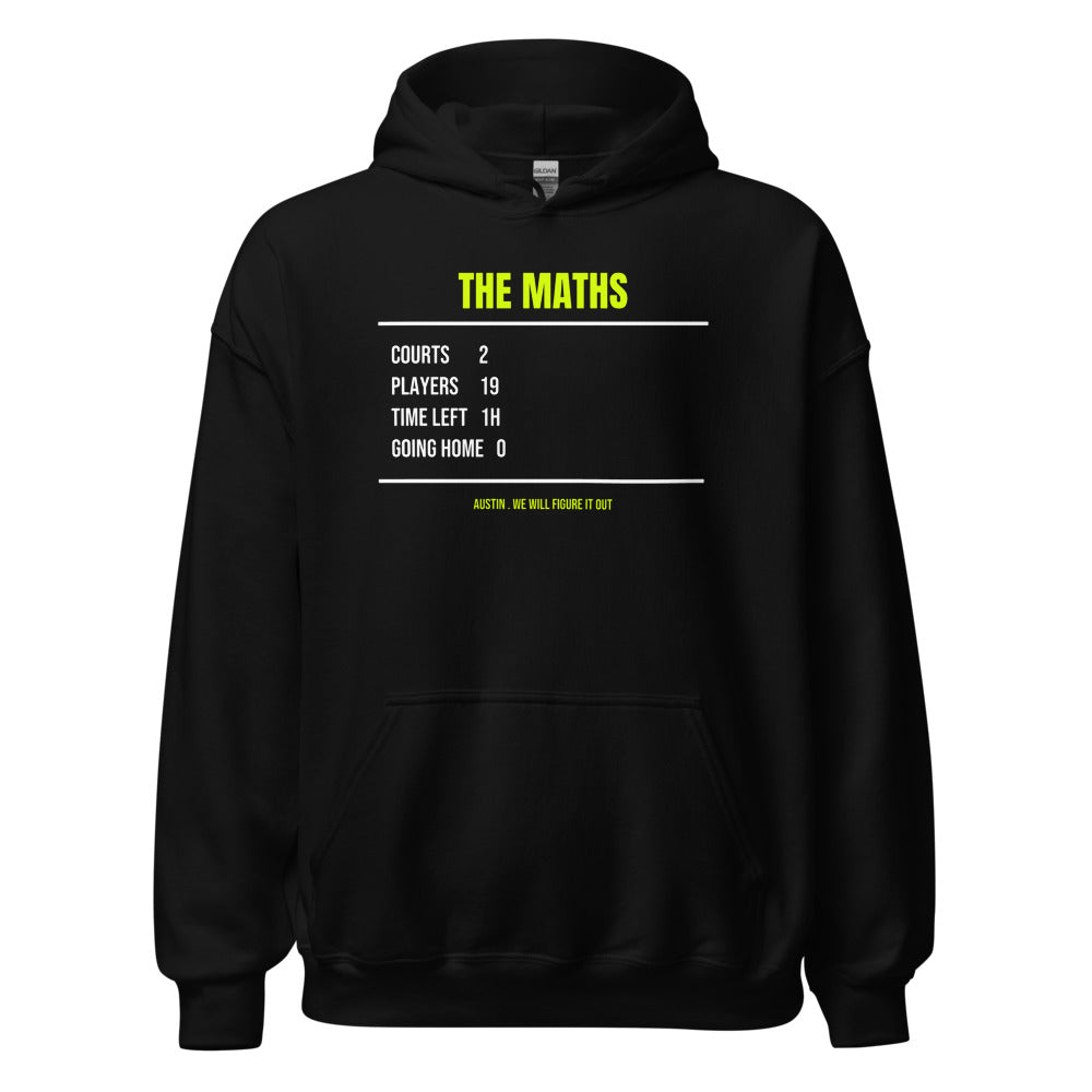 Two Courts, One Hour — Funny Pickleball Hoodie — Black
