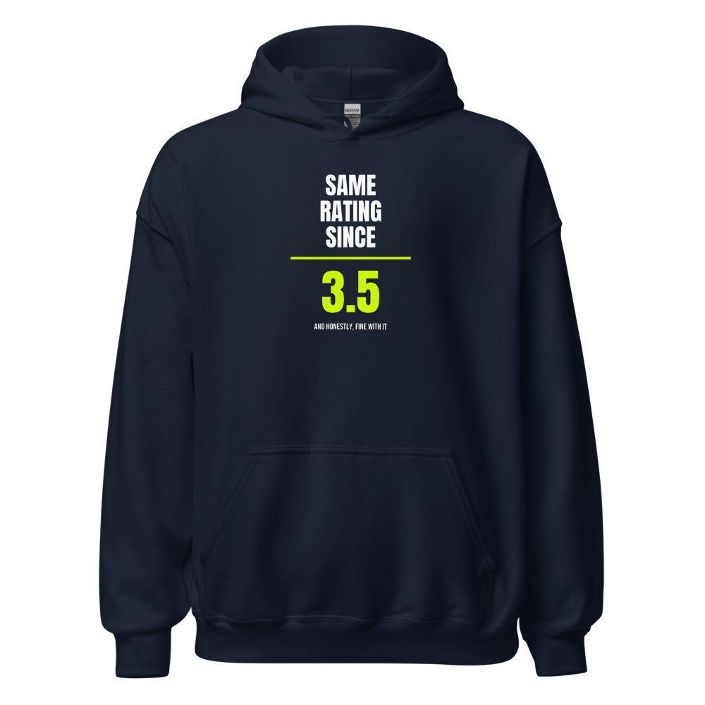 Same Rating Since — Funny Tennis Hoodie — Navy