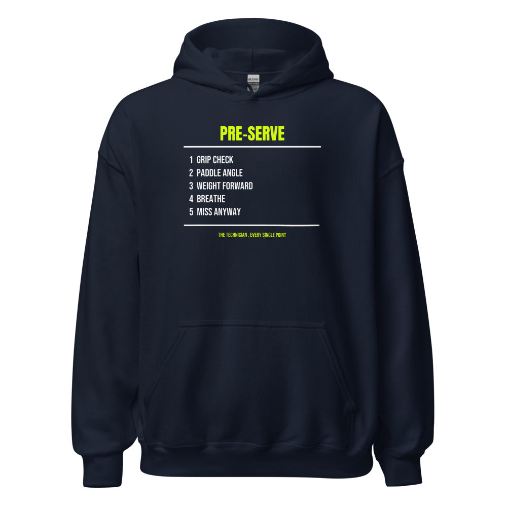 The Technician's Checklist — Funny Pickleball Hoodie — Navy