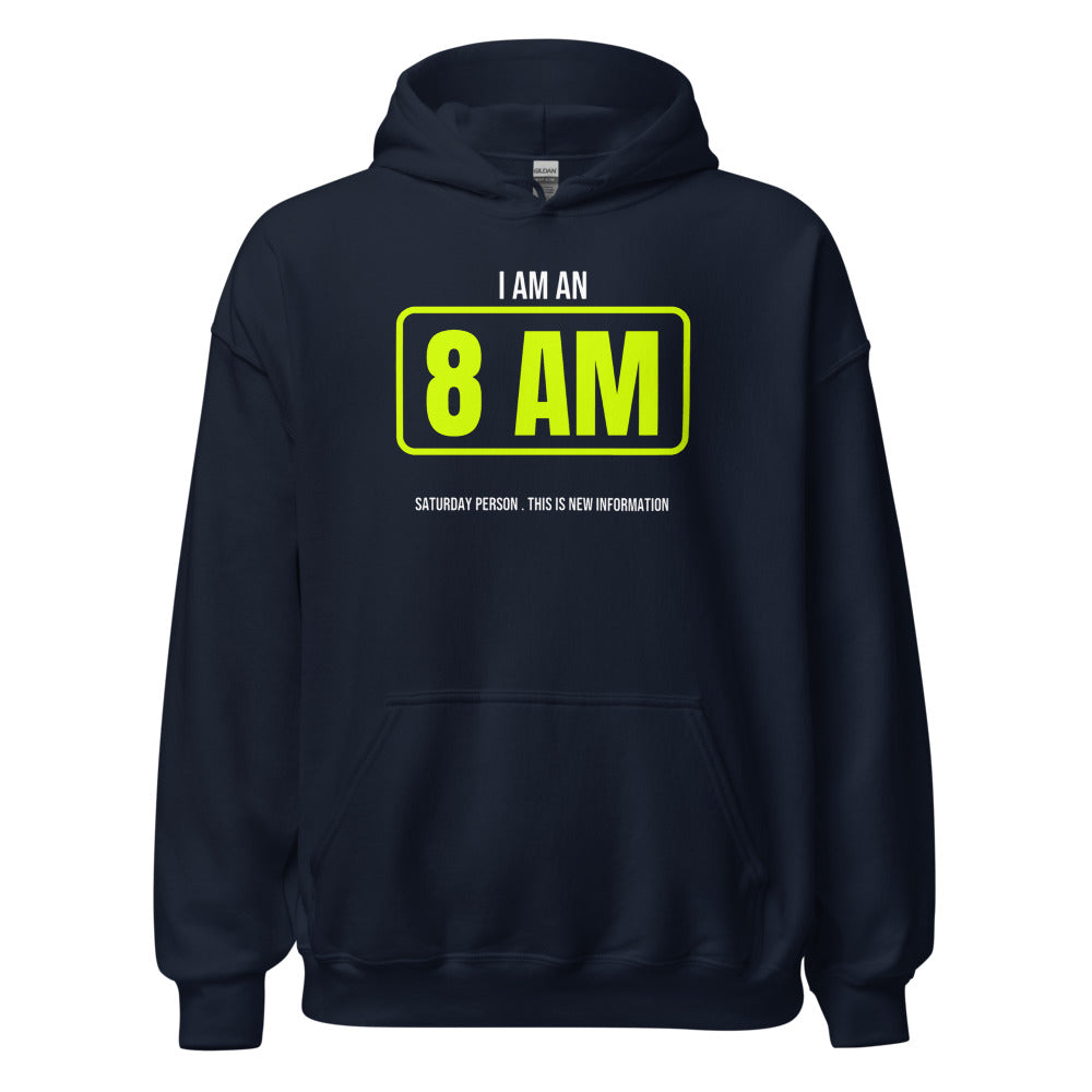 8 AM Saturday Person — Funny Pickleball Hoodie — Navy