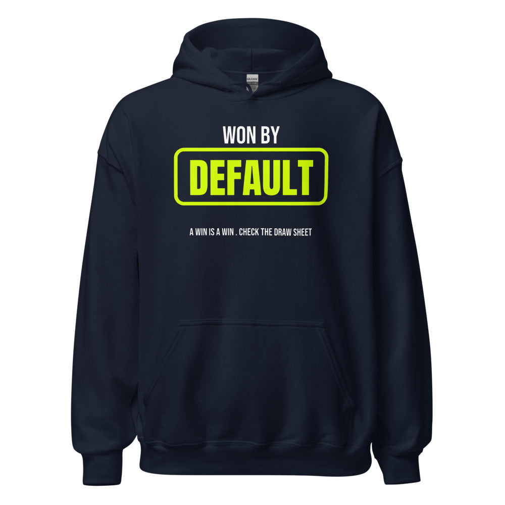 Won By Default — Funny Pickleball Hoodie — Navy