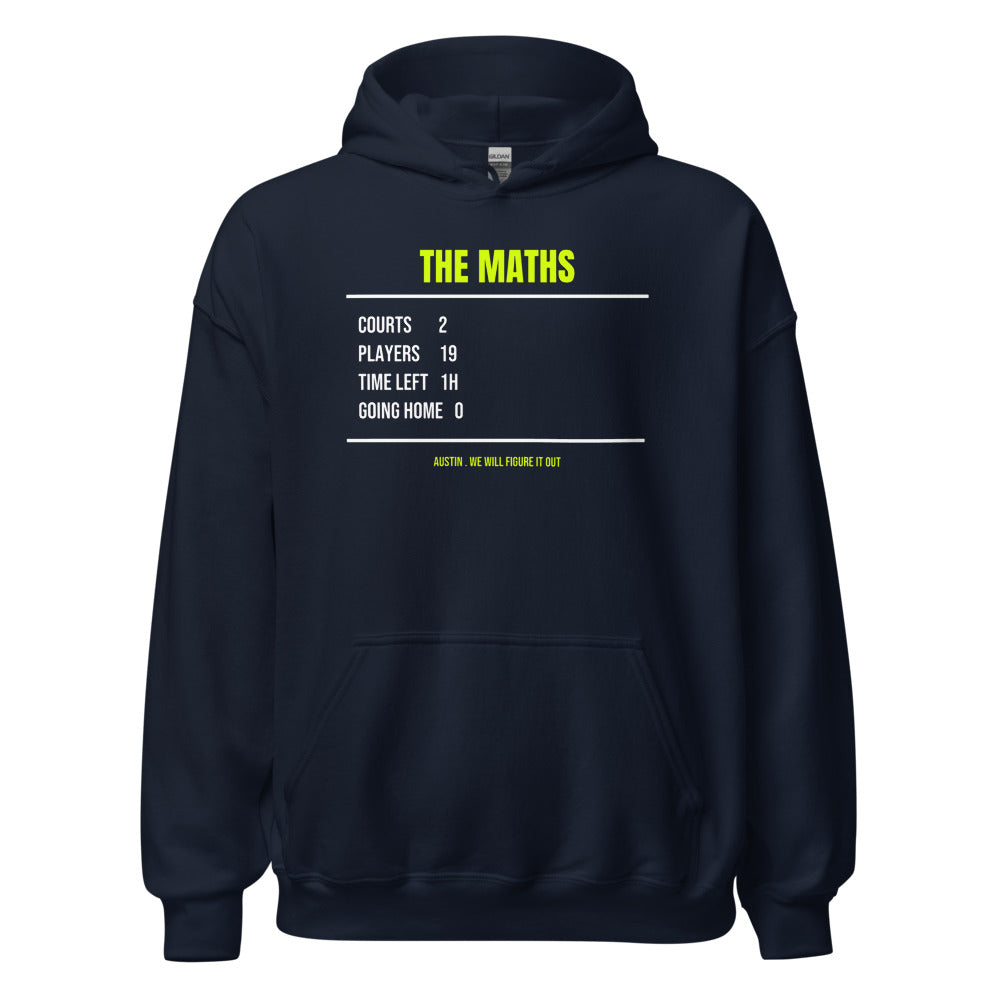 Two Courts, One Hour — Funny Pickleball Hoodie — Navy