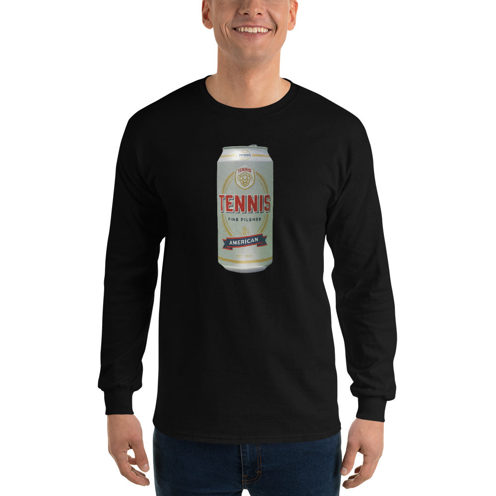 Tennis Pilsner American — Vintage Beer Can Tennis Long Sleeve Tee