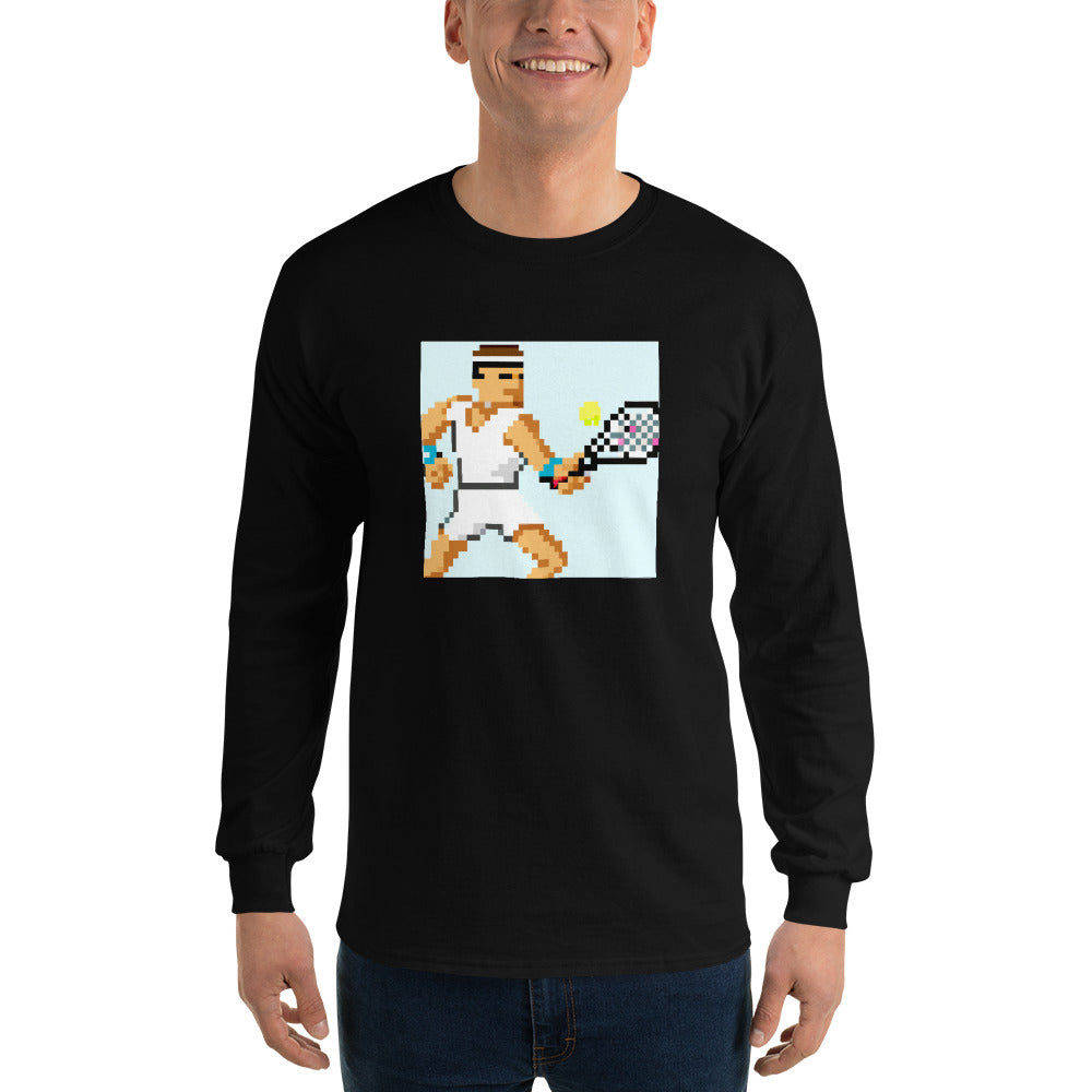 Eight Bit Serve — Funny Tennis Long Sleeve Tee
