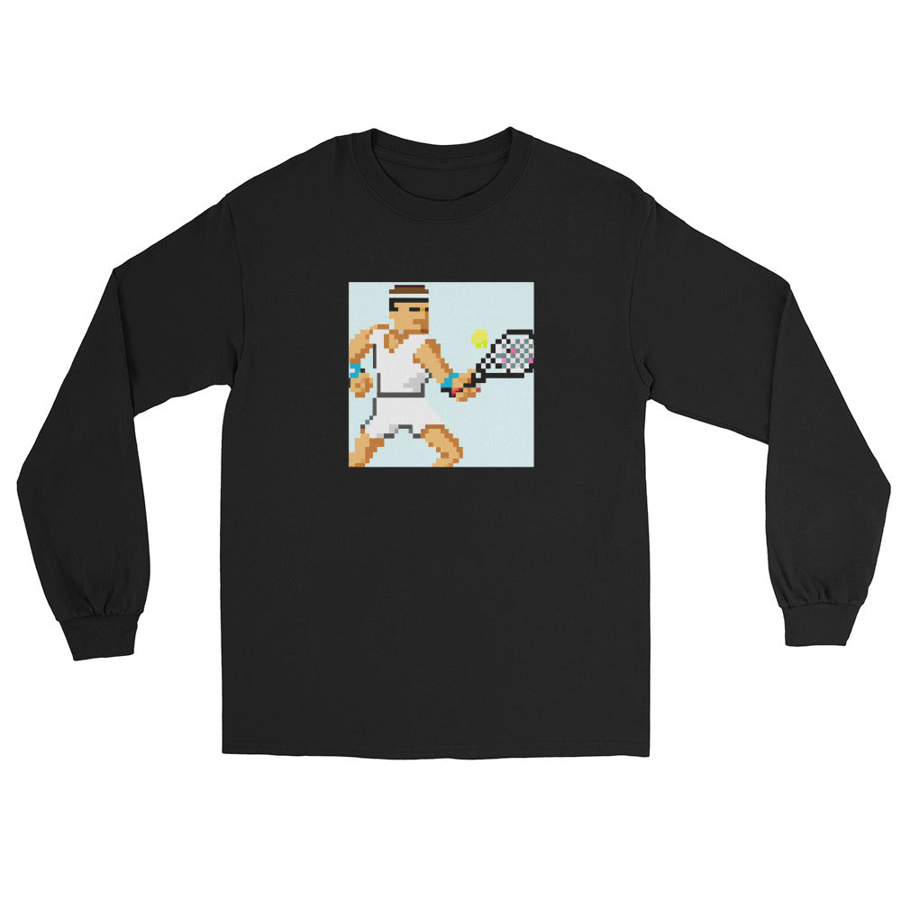 Eight Bit Serve — Funny Tennis Long Sleeve Tee