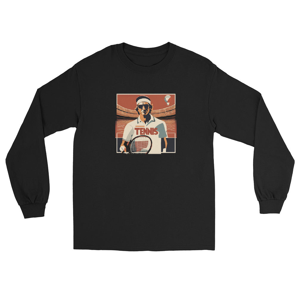 Seventies Serve — Funny Tennis Long Sleeve Tee
