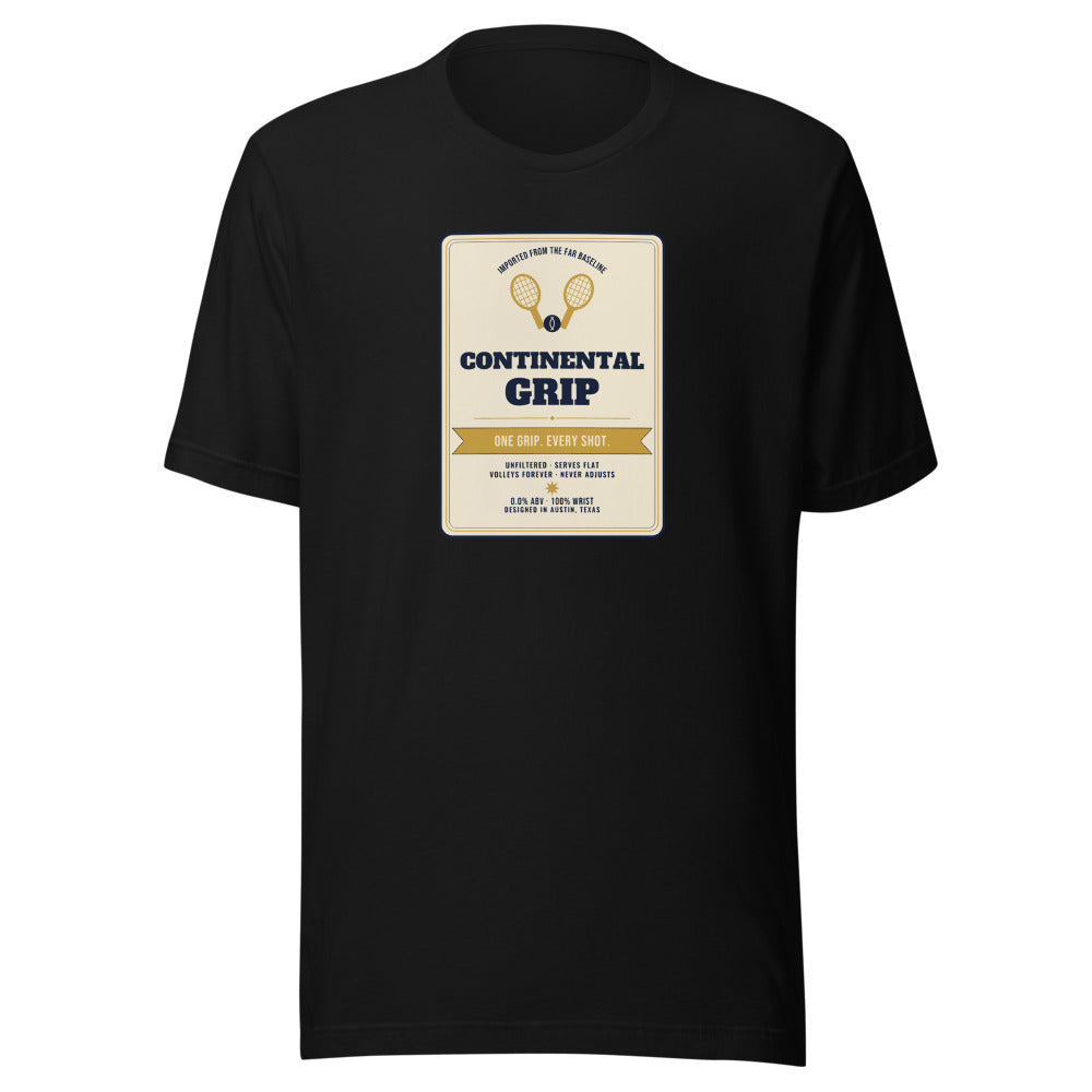 Continental Grip Lager — Vintage Beer Can Tennis Tee
