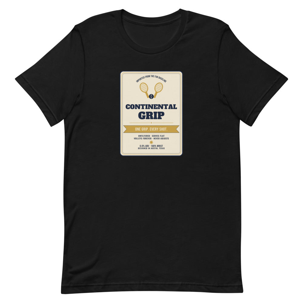 Continental Grip Lager — Vintage Beer Can Tennis Tee