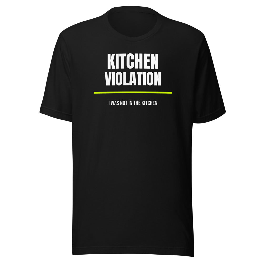 Kitchen Violation — Funny Pickleball Unisex Tee — Black