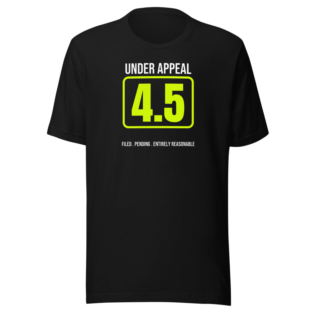 The Appeal Is Pending — Funny Tennis Unisex Tee — Black