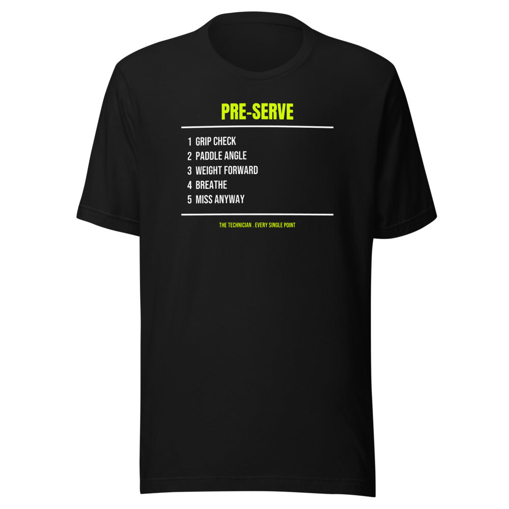 The Technician's Checklist — Funny Pickleball Unisex Tee — Black