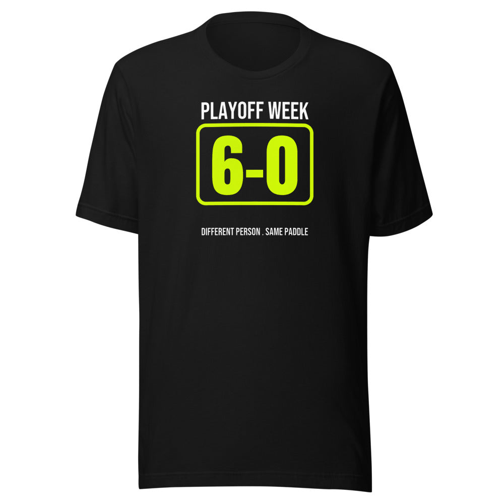 Playoff Week Personality — Funny Pickleball Unisex Tee — Black