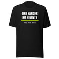 One Hander, No Regrets — Funny Tennis Unisex Tee — Black