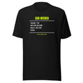 The Sub Request — Funny Tennis Unisex Tee — Black