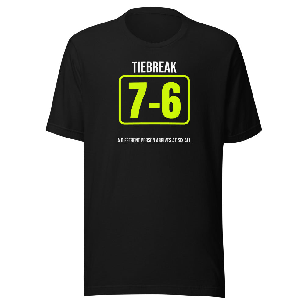 Tiebreak Personality — Funny Tennis Unisex Tee — Black