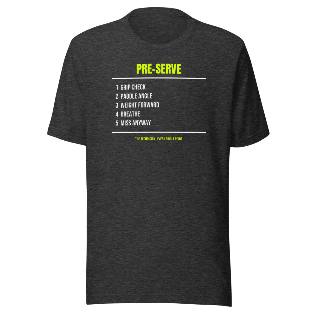 The Technician's Checklist — Funny Pickleball Unisex Tee — Dark Grey Heather