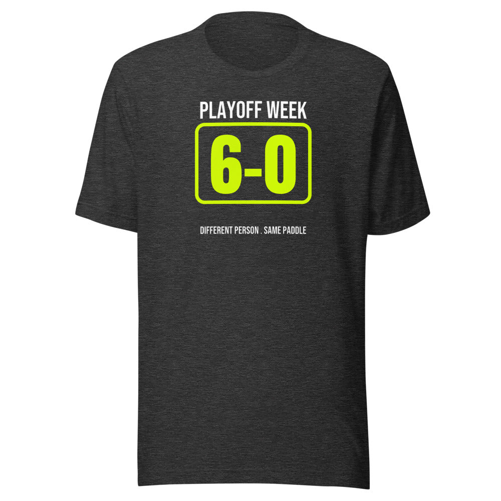 Playoff Week Personality — Funny Pickleball Unisex Tee — Dark Grey Heather