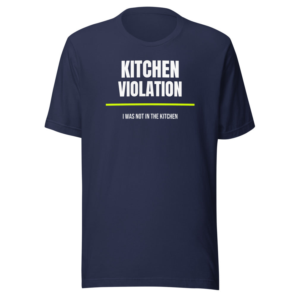 Kitchen Violation — Funny Pickleball Unisex Tee — Navy