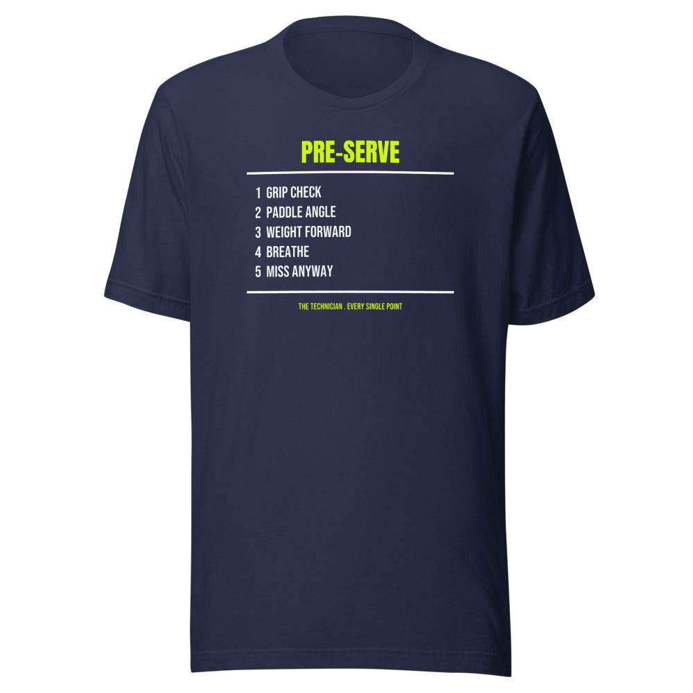 The Technician's Checklist — Funny Pickleball Unisex Tee — Navy
