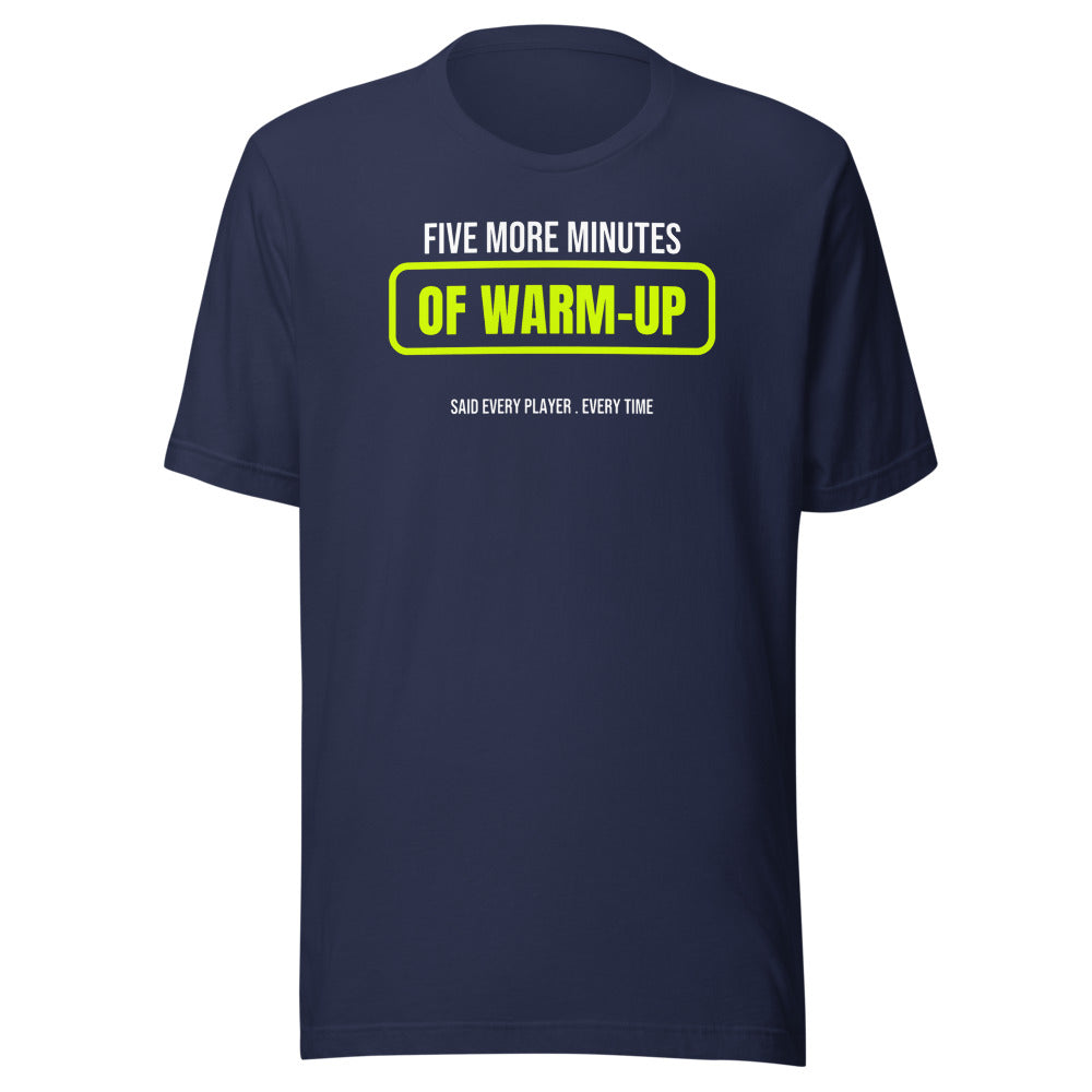 Five More Minutes — Funny Pickleball Unisex Tee — Navy