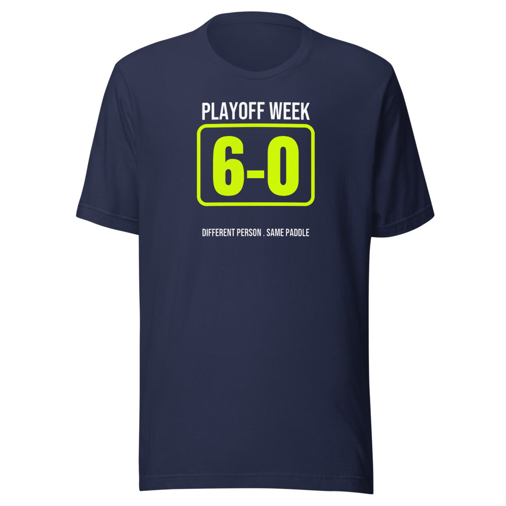 Playoff Week Personality — Funny Pickleball Unisex Tee — Navy