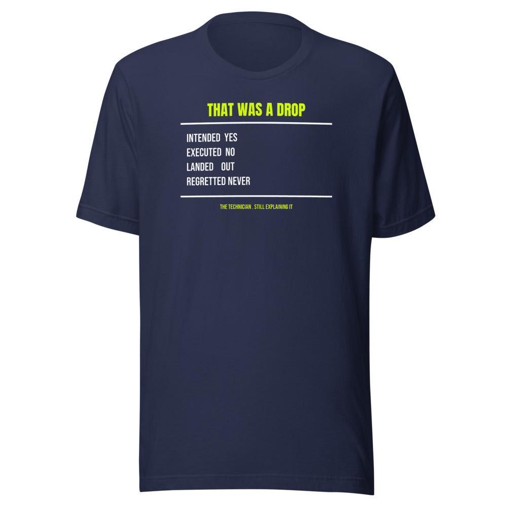 Third Shot Drop Denial — Funny Pickleball Unisex Tee — Navy
