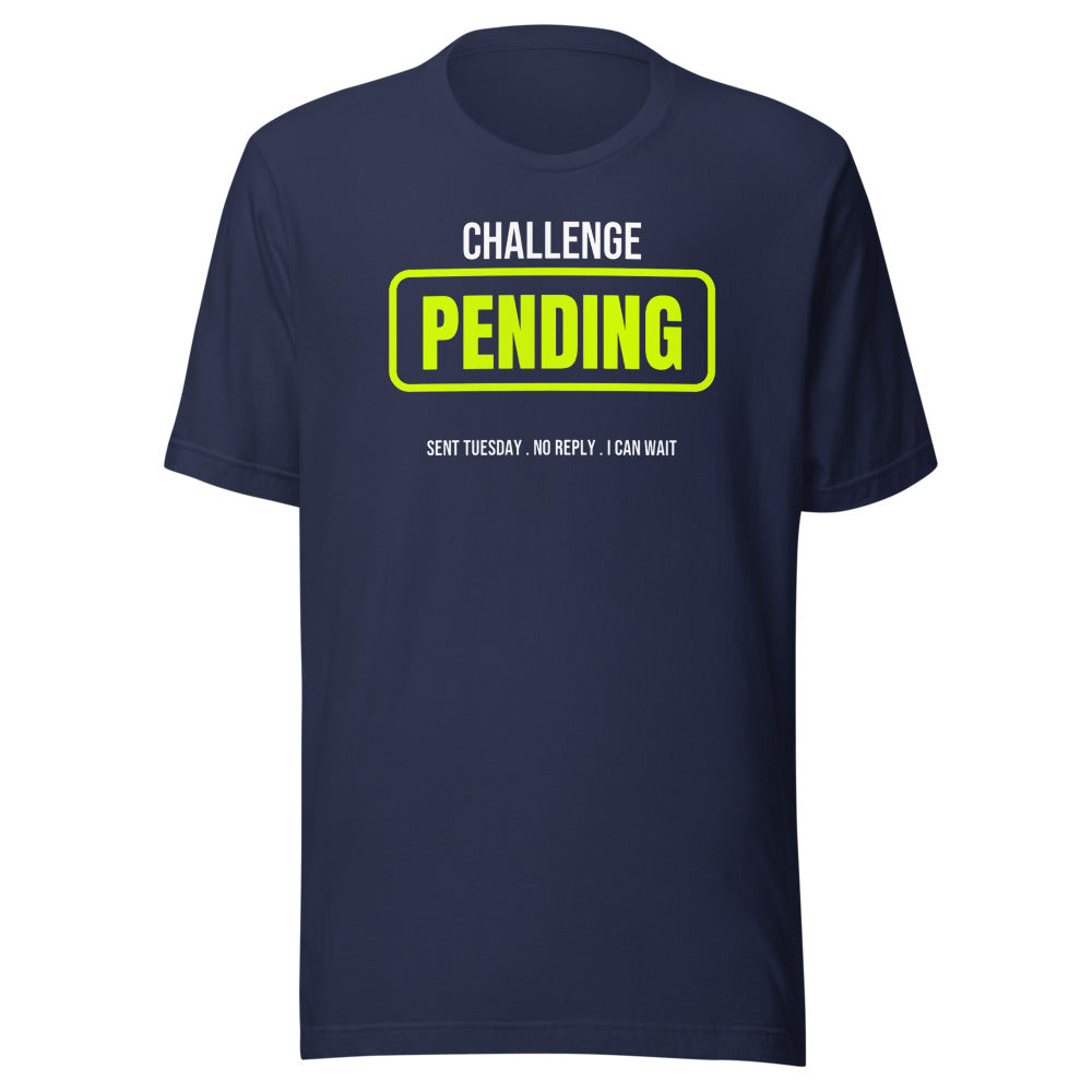 Ladder Challenge Pending — Funny Tennis Unisex Tee — Navy