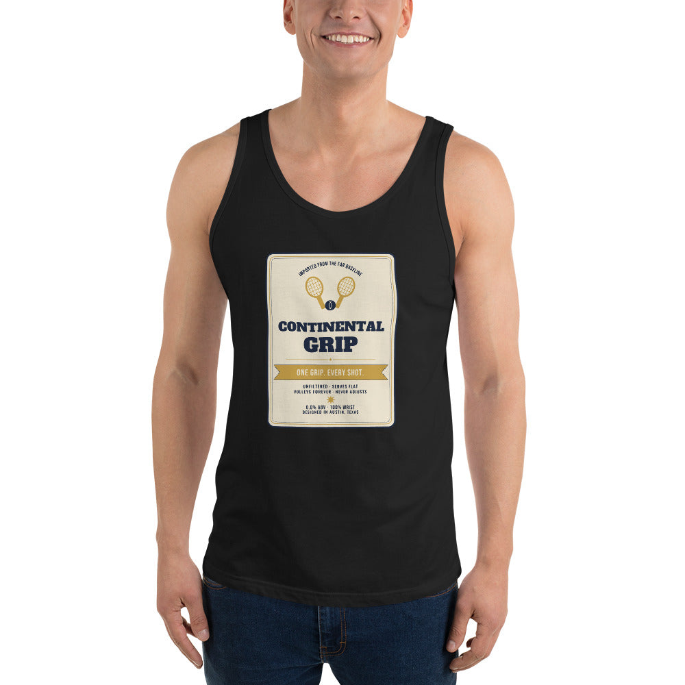 Continental Grip Lager — Vintage Beer Can Tennis Tank Top