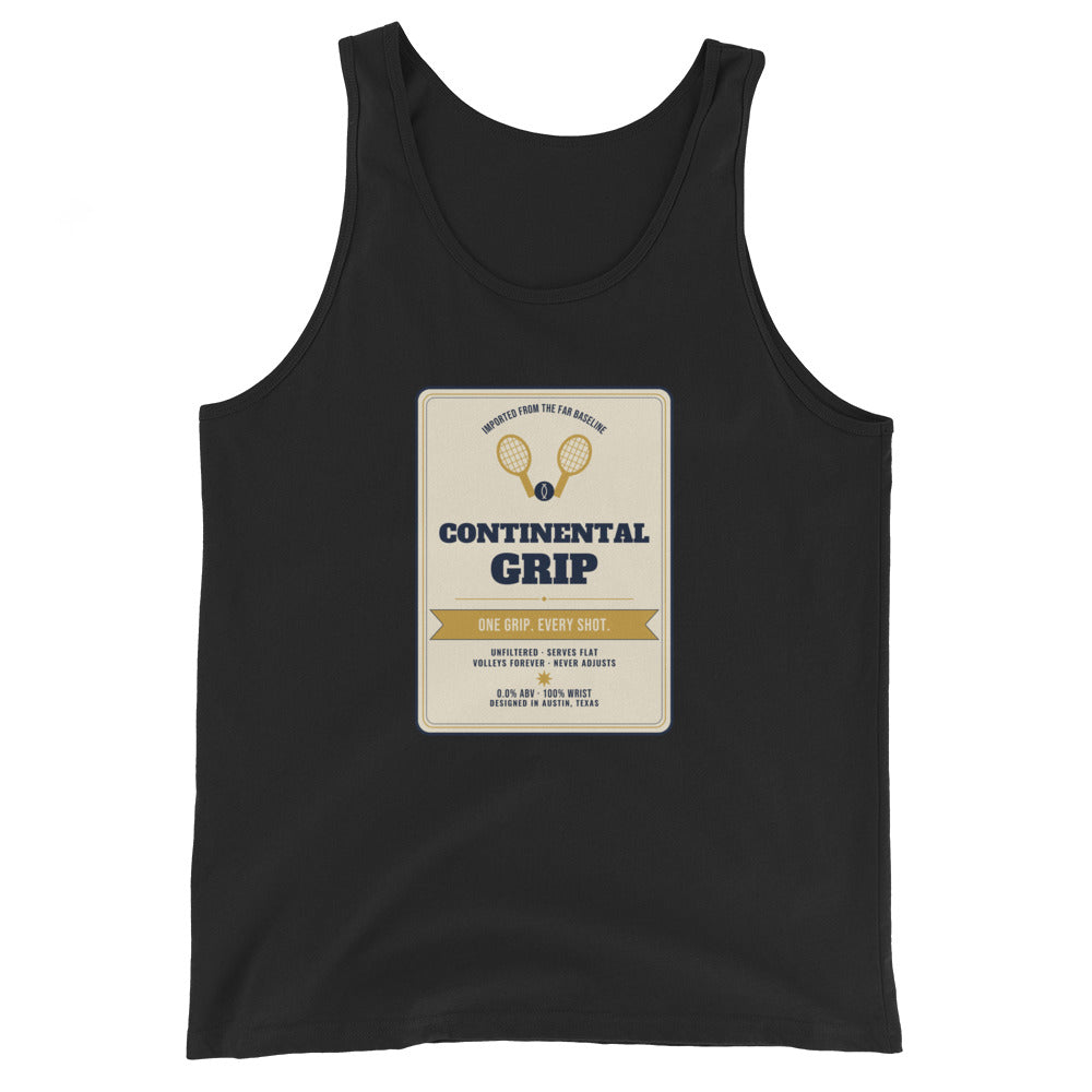 Continental Grip Lager — Vintage Beer Can Tennis Tank Top