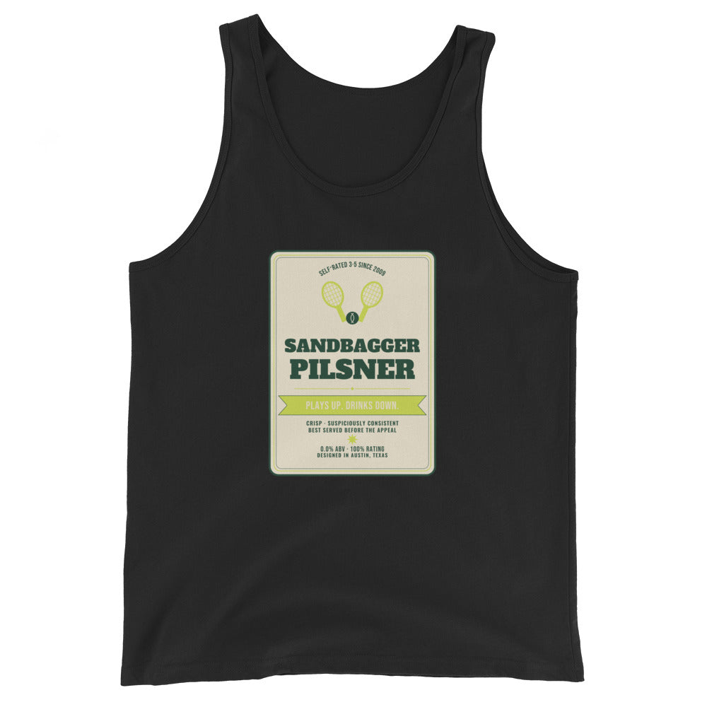 Sandbagger Pilsner — Vintage Beer Can Tennis Tank Top