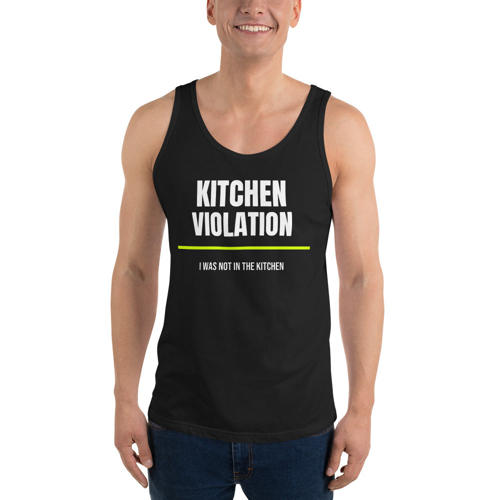 Kitchen Violation — Funny Pickleball Tank Top — Black