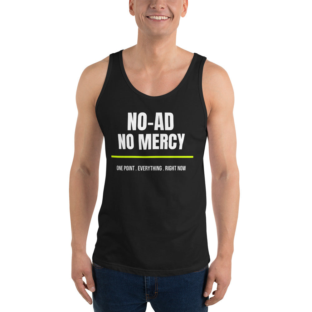 No-Ad, No Mercy — Funny Pickleball Tank Top — Black
