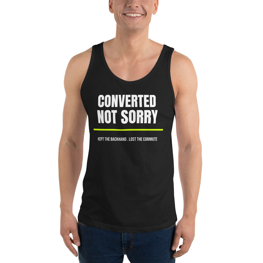 Converted, Not Sorry — Funny Pickleball Tank Top — Black