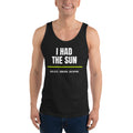 I Had The Sun — Funny Tennis Tank Top — Black