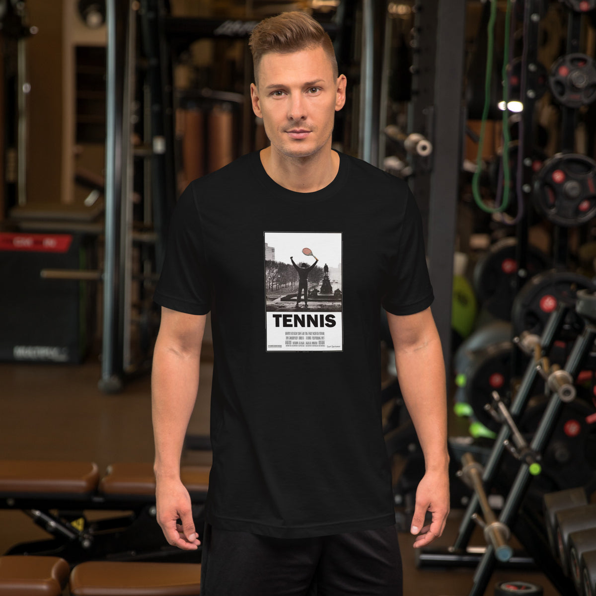 Victory Pose - worn - men's tennis performance tee for USTA and competitive players