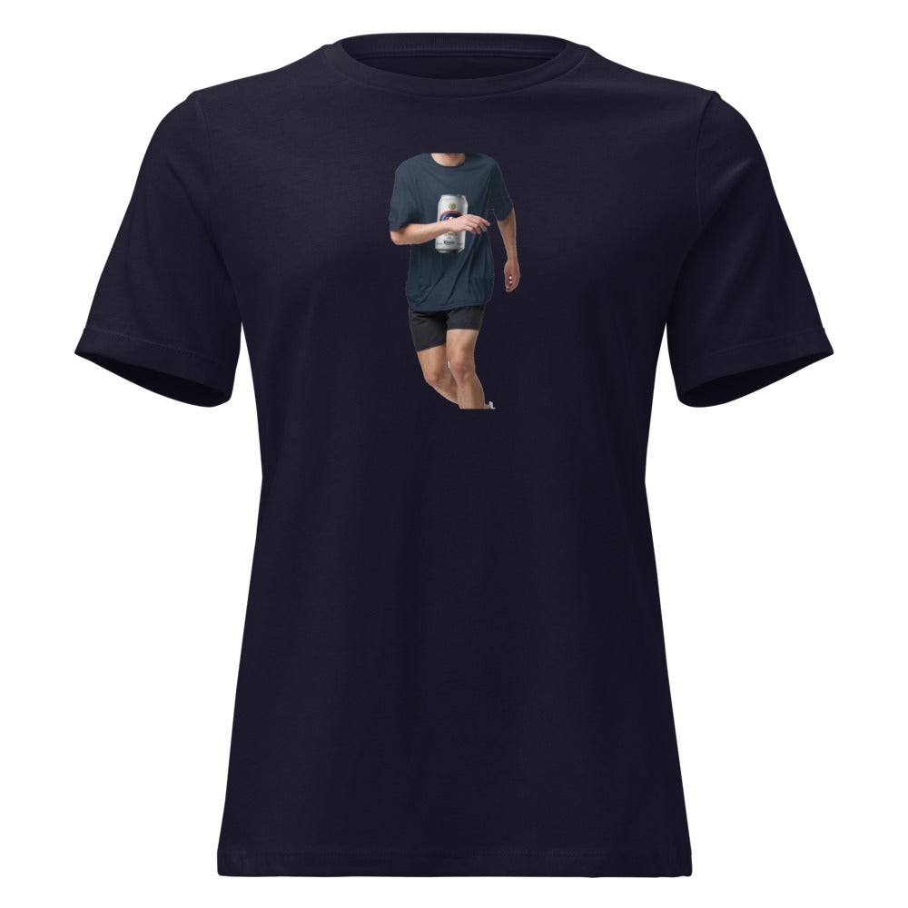 Tennis Lite Silver Can — Vintage Beer Can Tennis Women's Relaxed Tee