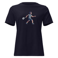 Baseline Rally - front - women's tennis tee for USTA and competitive players