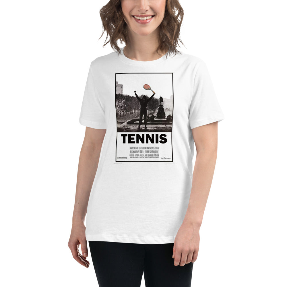 Victory Pose - on-model - women's tennis tee for USTA and competitive players