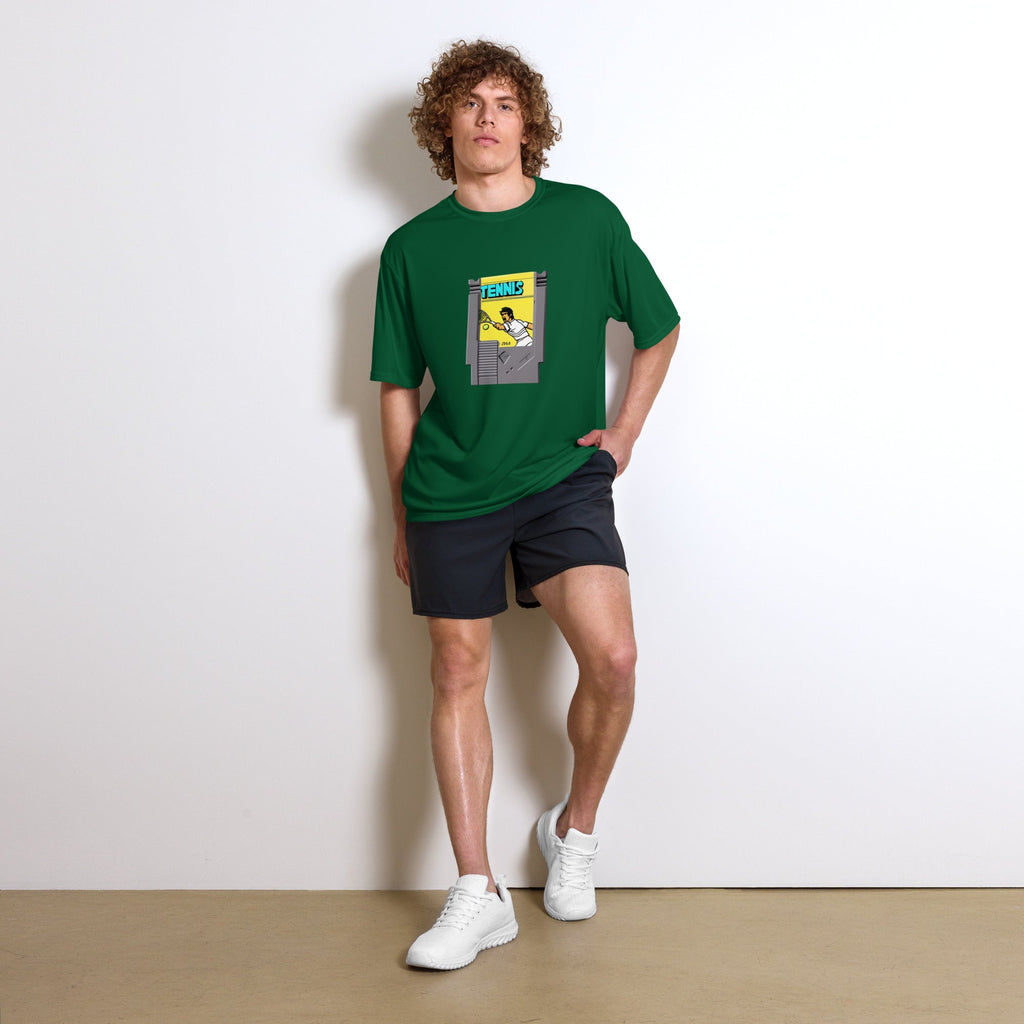 Press Start — Men's Tennis Performance Tee fit view — court-ready tennis performance t-shirt
