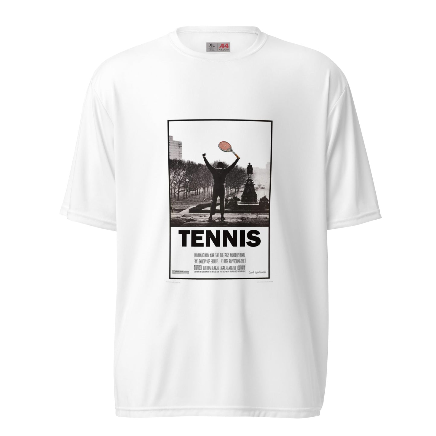 Men's performance tennis neck t-shirt - Court Sportswear