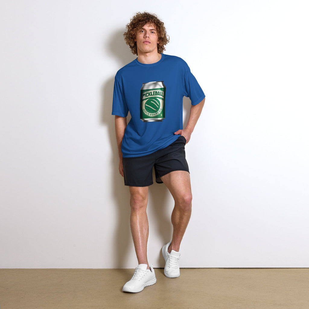 Pickleball Brew — Men's Pickleball Performance Tee back view — moisture-wicking pickleball apparel