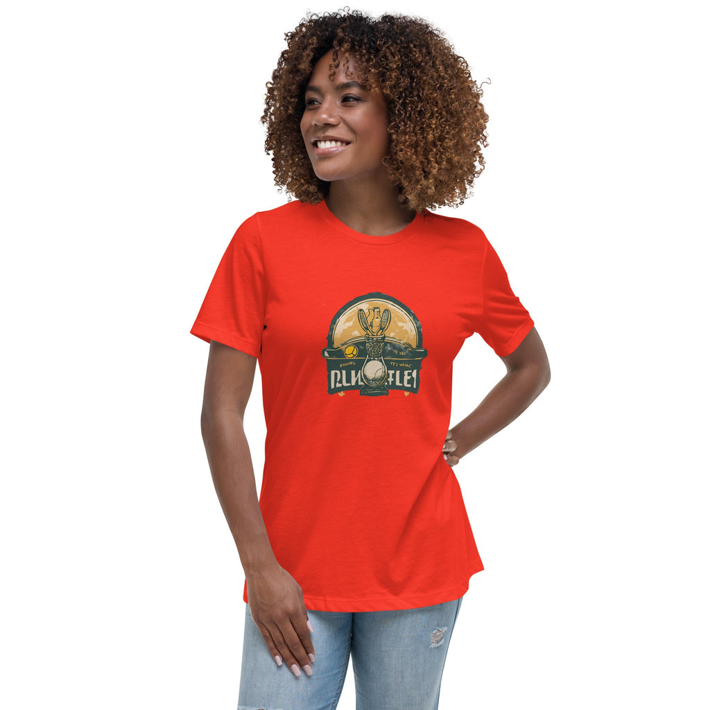 Victory Court — Women's Tennis Performance Tee back view — moisture-wicking tennis apparel